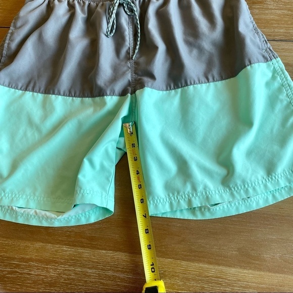 George Men's Mint Green / Blue and Gray Swim Trunks With Back Pocket Size XL - Picture 6 of 12